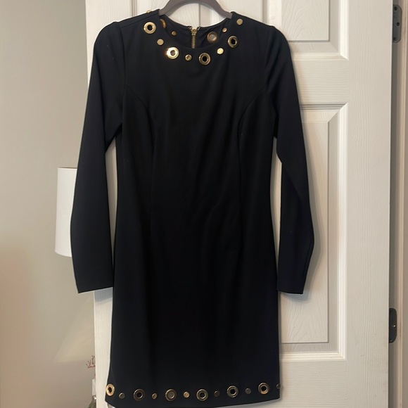 Michael Kors Black Dress Gold Studs Designer Dresses Ladies Dresses Michael  Kors Jersey Dress MICHAEL